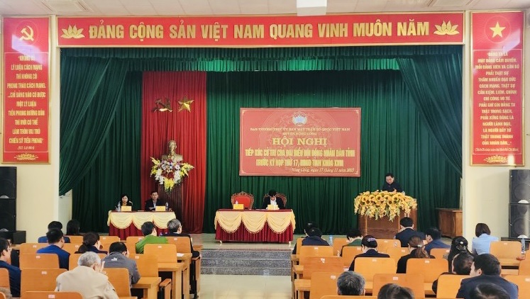 Tiếp xúc cử tri với Đại biểu HĐND tỉnh tại huyện Nông Cống 