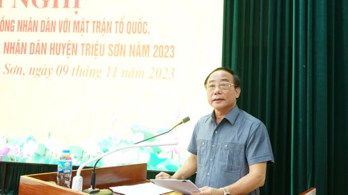 Đối thoại giữa Chủ tịch HĐND huyện với MTTQ, các đoàn thể chính trị xã hội và nhân dân huyện Triệu Sơn